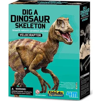 kreativní sada Vykopávka Velociraptora se skládací kostrou