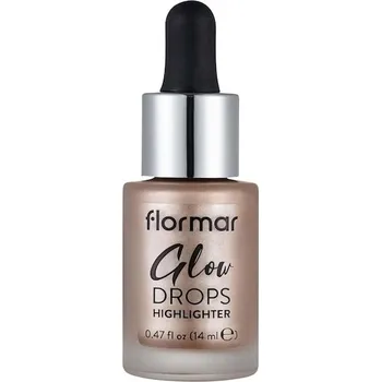 Přípravek na tvář Flormar Make-up-obliceje HighlighterRozjasňovač Glow Drops 001 Moon 14 ml (21 143,00 Kč / 1 l)