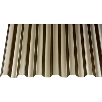 Průsvitná krytina Polykarbonátová deska Guttagliss Makro trapéz 2500 x 1045 mm bronz (Polykarbonátová deska Guttagliss Makro trapéz 0,8 mm)