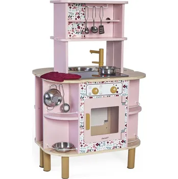 Dětská kuchyňka Dětská dřevěná oboustranná kuchyňka s pračkou - Twist