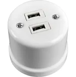 Elhard KN2032W Keramik nástěnná zásuvka 2xUSB - bílá