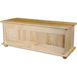 Dřevěná truhla-peřiňák BM103 borovice masiv šířka 125 cm - AKCE