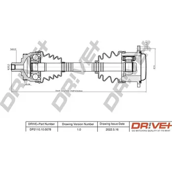Poloosa kola Hnací hřídel Dr!ve+ DP2110.10.0078