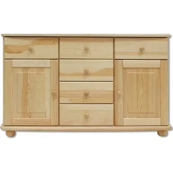 Ložnice Dřevěná komoda BM136 borovice masiv 125x76x42 cm