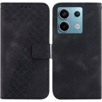 Pouzdro na mobilní telefon TT-TopTechnology Kožené pouzdro Xiaomi Redmi Note 13 Pro 5G black, černé, řada EMBOSSED 7, materiál syntetická kůže