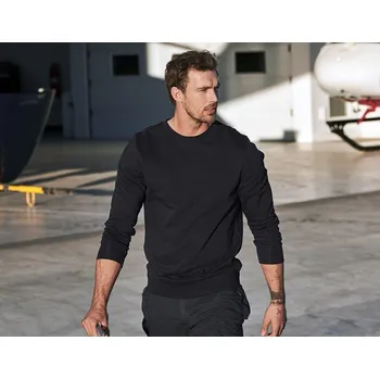 Pánská mikina e.s. Pracovní tricko mikina velikost 7XL černá Strauss Pracovní oblečení