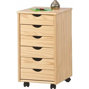 Psací stůl Dřevěný kontejner Nils 6 zásuvek borovice masiv