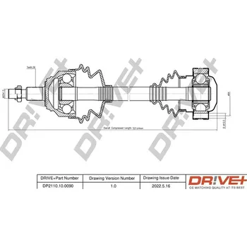 Poloosa kola Hnací hřídel Dr!ve+ DP2110.10.0090