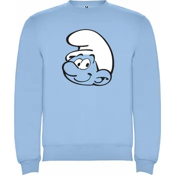 Chlapecká mikina Dětská mikina bez kapuce Šmoula Barva: SVĚTLE MODRÁ/NEBESKY M., Velikost: 110/116 - 5/6let