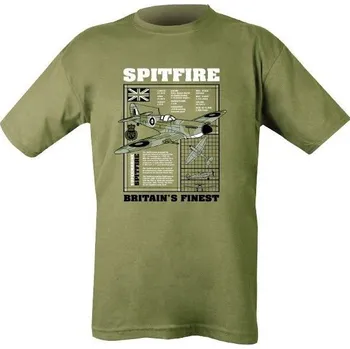 Pánské tričko KOMBAT Triko SPITFIRE ZELENÉ XL ZELENÁ - OLIV