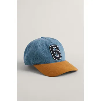 Kšiltovka KŠILTOVKA GANT G BADGE DENIM CAP SEMI LIGHT BLUE WORN IN