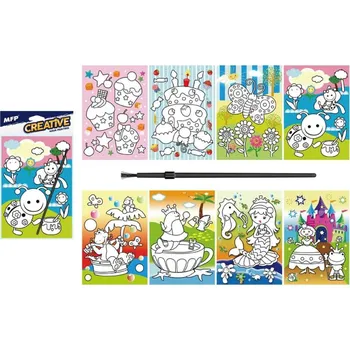 omalovánky Malování vodou obrázek a štětec