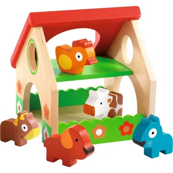 Dřevěná hračka Djeco Dřevěná mini farma se zvířátky