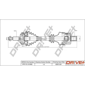 Poloosa kola Hnací hřídel Dr!ve+ DP2110.10.0693