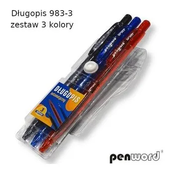Set školních potřeb Długopis ze sprężynką 3 kolory