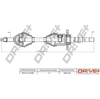 Poloosa kola Hnací hřídel Dr!ve+ DP2110.10.0438
