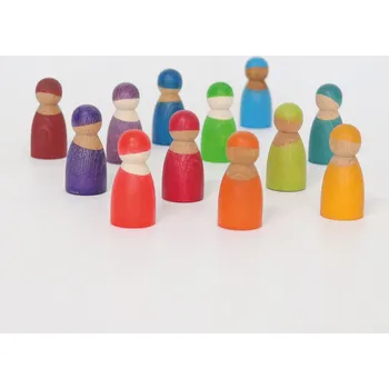 Dřevěná hračka Grimm's - Duhoví kamarádi