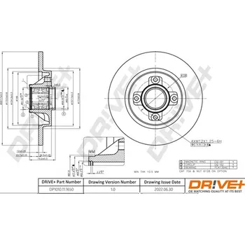 Brzdový kotouč Brzdový kotouč Dr!ve+ DP1010.11.1650