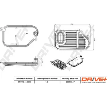 Hydraulický filtr Sada hydraulického filtru, automatická převodovka Dr!ve+ DP1110.14.0010