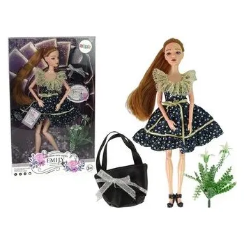 Lalka Emily pokaz mody, kwiat, torebka