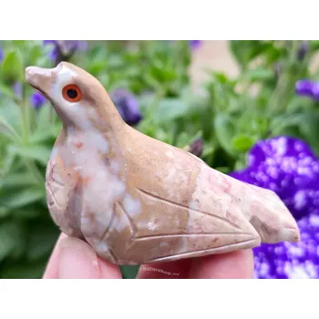 Přírodní kámen Ptáček z kamene mramor 59g