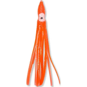 Rybářský háček 6ks - Imitace Chobotnice Aquantic 10cm Oranžová