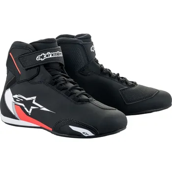 Moto obuv ALPINESTARS boty SEKTOR black/white/fluo red - 43,5/10,5