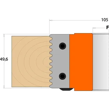 Příslušenství k frézce Cmt Nůž pro C694008 pár žiletek 49,6 x 11,9 x 1,5mm