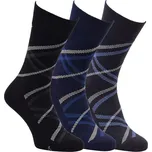 Ponožky zdravotní bambusové 71022, klasické, bez gumiček, pánské, černé, antracit, šedé, 3 páry, vel. 43-46