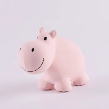 TIKIRI Safari chrastítko a kousátko z přírodní gumy - Hrošík