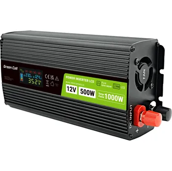 Měnič napětí Green Cell INVGC12P500LCD 12V/230V