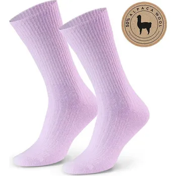 Dámské ponožky Dámské ponožky s alpaka vlnou - světle fialové Art.044 PR008, LIGHT VIOLET Velikost: 35/37