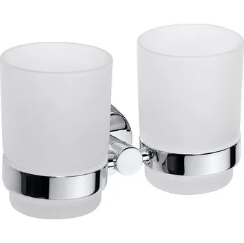 Držák na kartáček EBS Urban Round Dvojitý držák kartáčků, matné sklo UR47CR