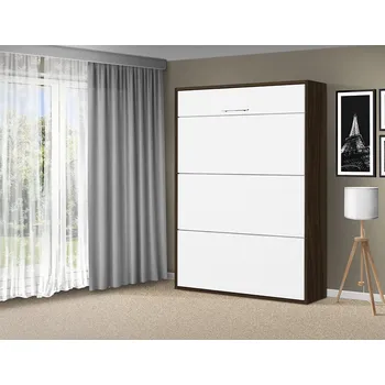 Postel Nabytekmorava Sklápěcí postel VS 1054 200x140cm Ořech 729/ bílá