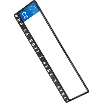 Samolepka na SPZ Text: Gdo sa bojí, sere v síni