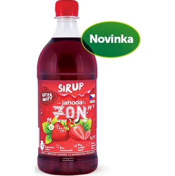 Sirup ZON Jahoda Extra silný sirup ZON s příchutí malina. Kvalitní sirup s doporučeným ředěním 1:13.. 0,7L