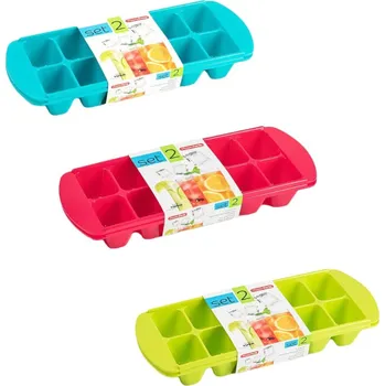 Tvořítko na led Forma na led 2ks - 12kostek 11x29x4cm, mix barev