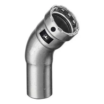 Stavebniny Viega Oblouk 45° Megapress 1/2" vni/vně, zásuvný konec, EPDM, ocel / pozinkovaný 694692