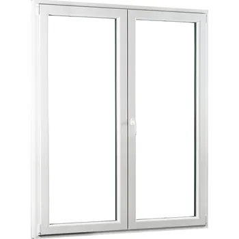 Okno SKLADOVÁ-OKNA.cz Dvoukřídlé plastové balkónové dveře REHAU Smartline+ - 1500 x 2080 mm Bílá