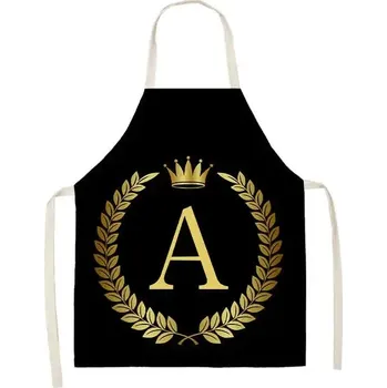 Kuchyňská zástěra Kuchyňská černá zástěra se zlatými písmeny - 24,dětská velikost 47 x 38 cm