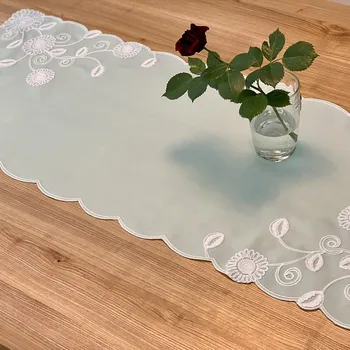 Šála BYTEMA Vyšívaný šál MÁTOVÉ KVĚTY 40 x 110 cm