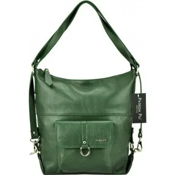 Módní doplněk Kožená kabelka Patrizia Piu 19-001 - tmavozelený