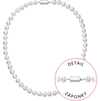 Náušnice Perlový náhrdelník z říčních perel se zapínáním z bílého 14 karátového zlata 822003.1/9267B bílý