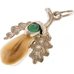 Stříbrný přívěsek s grandlí a Chryzoprasem