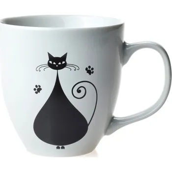 Porcelánový hrnek Tonda Black Cats, černé kočky dekor č. 5 - 470 ml
