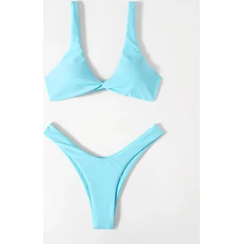 Dámské plavky Jednoduché plavky Velikost: L, Barva (Varianta): Nebeská