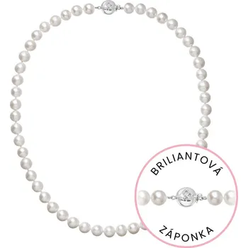 Náušnice Perlový náhrdelník z říčních perel se zapínáním z bílého 14 karátového zlata 822003.1/9270B bílý