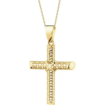 Přívěsek Zlatý přívěsek - kříž - AP538-6172