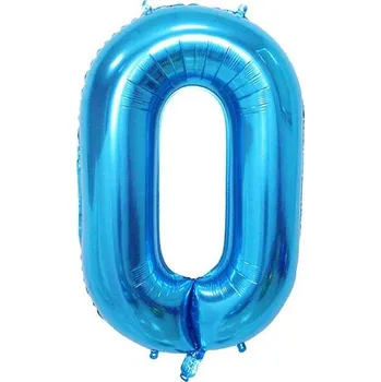Balónek Fóliový balónek číslo nula modrý 102cm Cakesicq