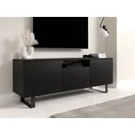 TV skříňka Log 150 černá - kovové nohy